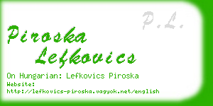 piroska lefkovics business card